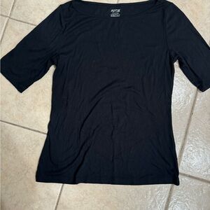 Apt. 9 Women's Elegant Black Short Sleeve Top